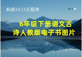 6年级下册语文古诗人教版电子书图片