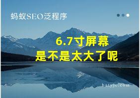 6.7寸屏幕是不是太大了呢