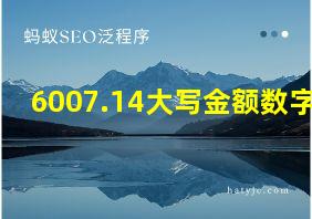 6007.14大写金额数字