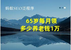 65岁每月领多少养老钱1万