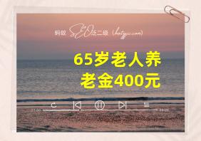 65岁老人养老金400元