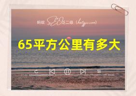 65平方公里有多大