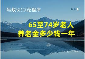 65至74岁老人养老金多少钱一年