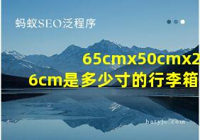 65cmx50cmx26cm是多少寸的行李箱?