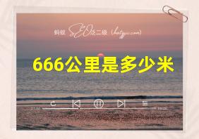 666公里是多少米