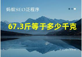 67.3斤等于多少千克