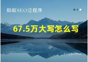 67.5万大写怎么写