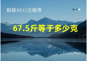 67.5斤等于多少克