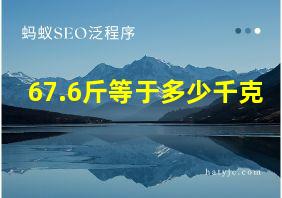 67.6斤等于多少千克