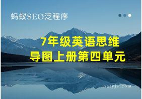 7年级英语思维导图上册第四单元