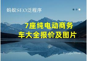 7座纯电动商务车大全报价及图片