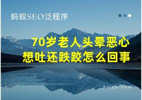 70岁老人头晕恶心想吐还跌跤怎么回事