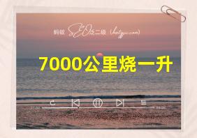 7000公里烧一升