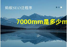 7000mm是多少m