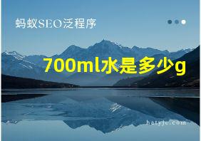 700ml水是多少g