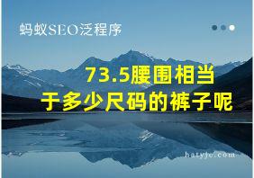 73.5腰围相当于多少尺码的裤子呢