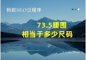 73.5腰围相当于多少尺码