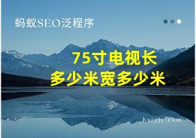 75寸电视长多少米宽多少米