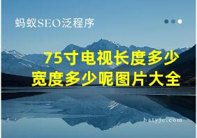 75寸电视长度多少宽度多少呢图片大全