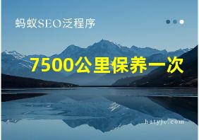 7500公里保养一次