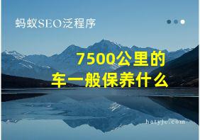 7500公里的车一般保养什么