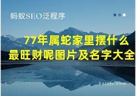 77年属蛇家里摆什么最旺财呢图片及名字大全