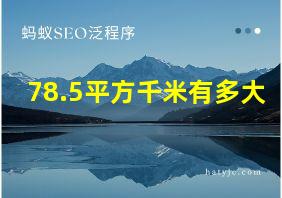 78.5平方千米有多大