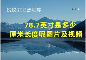 78.7英寸是多少厘米长度呢图片及视频