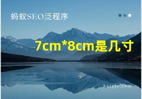 7cm*8cm是几寸