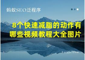 8个快速减脂的动作有哪些视频教程大全图片