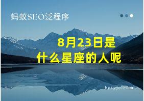 8月23日是什么星座的人呢