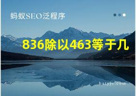 836除以463等于几