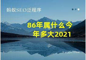 86年属什么今年多大2021