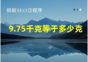 9.75千克等于多少克