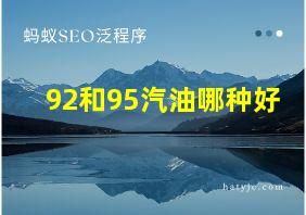 92和95汽油哪种好