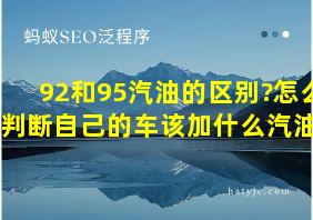 92和95汽油的区别?怎么判断自己的车该加什么汽油?