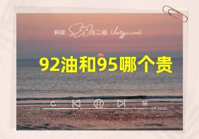 92油和95哪个贵