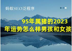 95年属猪的2023年运势怎么样男孩和女孩