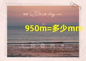 950m=多少mm