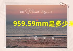 959.59mm是多少米