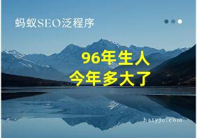 96年生人今年多大了