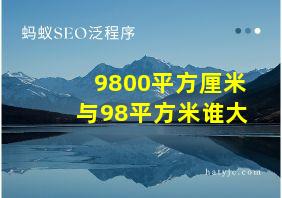 9800平方厘米与98平方米谁大