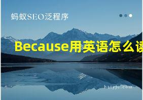 Because用英语怎么读