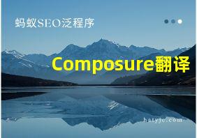 Composure翻译