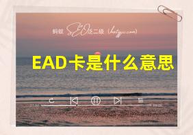 EAD卡是什么意思