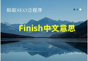 Finish中文意思