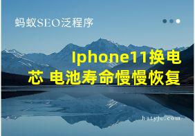 Iphone11换电芯 电池寿命慢慢恢复