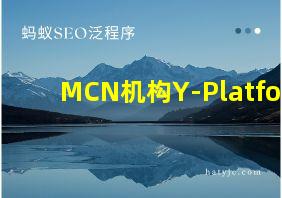 MCN机构Y-Platfor