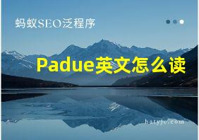 Padue英文怎么读