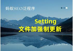 Setting文件加强制更新